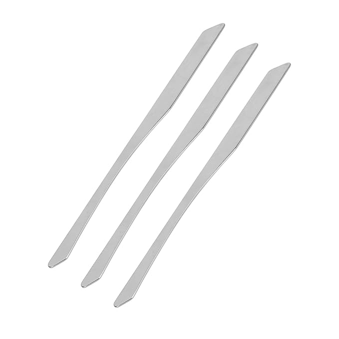 Metal Makeup Spatula, 3 Pieces Stainless Steel Makeup Spatula for Blending