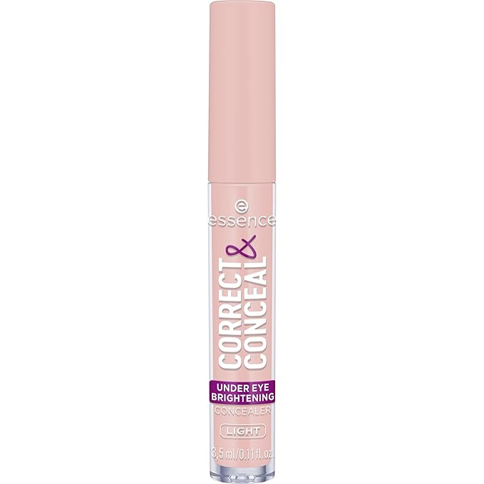 essence | Correct & Conceal Under Eye Brightening Concealer | Easy Application, Lightweight, Buildable, Infused with Aloe Vera | Vegan & Cruelty Free (10 | Light)