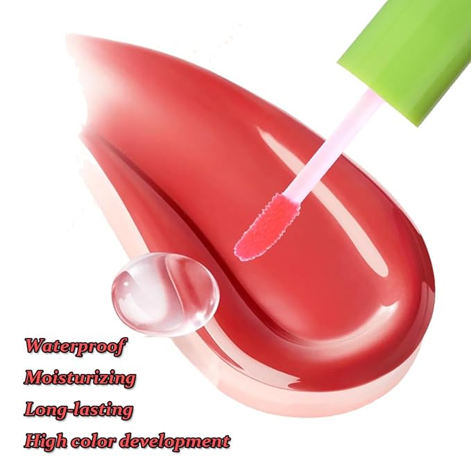 Yasovigi Korean Lip Tint Stain Set, 6 Colors Lip Gloss Watery Lip Stain Moisturizing Mini Liquid Lipstick, Multi-use Lip and Cheek Tint, Lip Makeup Non-Sticky, High Pigment (Type A)