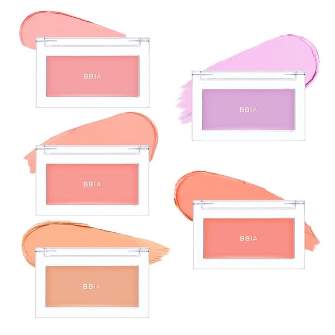 BBIA Ready To Wear Downy Cheek Cream Blush 5 Color (#01~05) BUNDLE SET - Blendable and Lightweight Cheek Makeup, Highly Pigmented with Long Wearing Formula