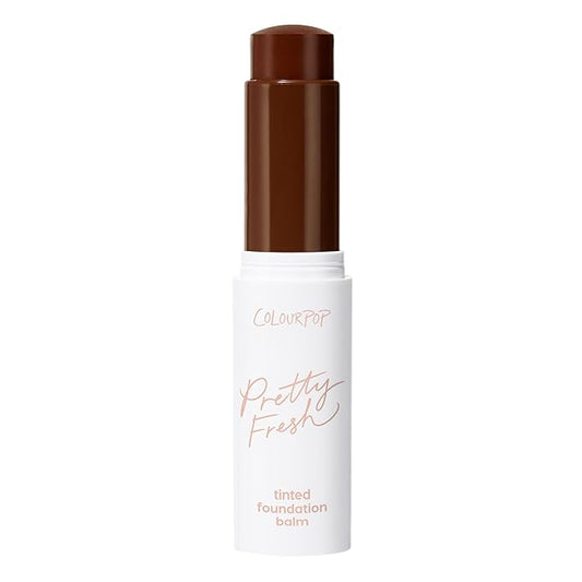 ColourPop Pretty Fresh Tinted Foundation Stick - Balm to Cream Foundation with Light to Medium Coverage - Infused with Hydrating Hyaluronic Acid, Peptides & Niacinamide - Deep Dark 24 (0.29 oz)