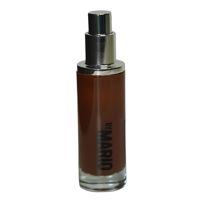 MAKEUP BY MARIO SurrealSkin Liquid Foundation, Liquid Formula, Vegan, Long-wearing coverage, Hydrating, Natural Finish, Size 30 mL (29C - dark deep with cool undertone)