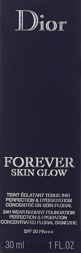 Dior Christian Forever Skin Glow 24h Wear Radiant Foundation 3W Warm/Glow SPF 20, 1.0 Ounce