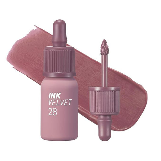 Peripera Ink the Velvet Lip Tint - High Pigment Color, Longwear, Weightless, Not Animal Tested, Gluten-Free, Paraben-Free (028 MAUVEFUL NUDE (NEW))