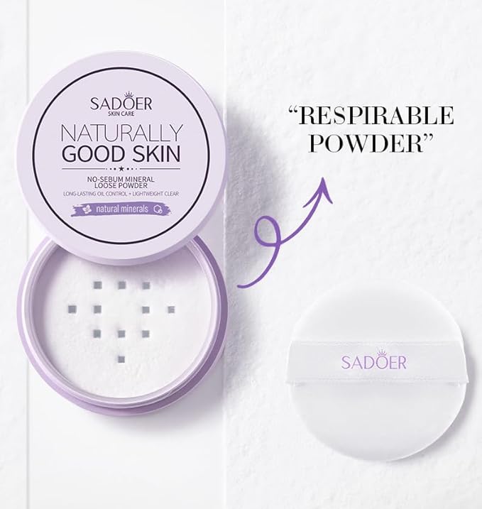 Setting Concealer Oil Control Mineral Smoothing Powder(Tender Purple)