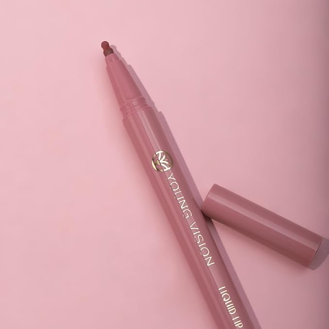YOUNG VISION Gourd-Shaped Precision Liquid Lipstick & Lipliner - Nude Matte Perfection