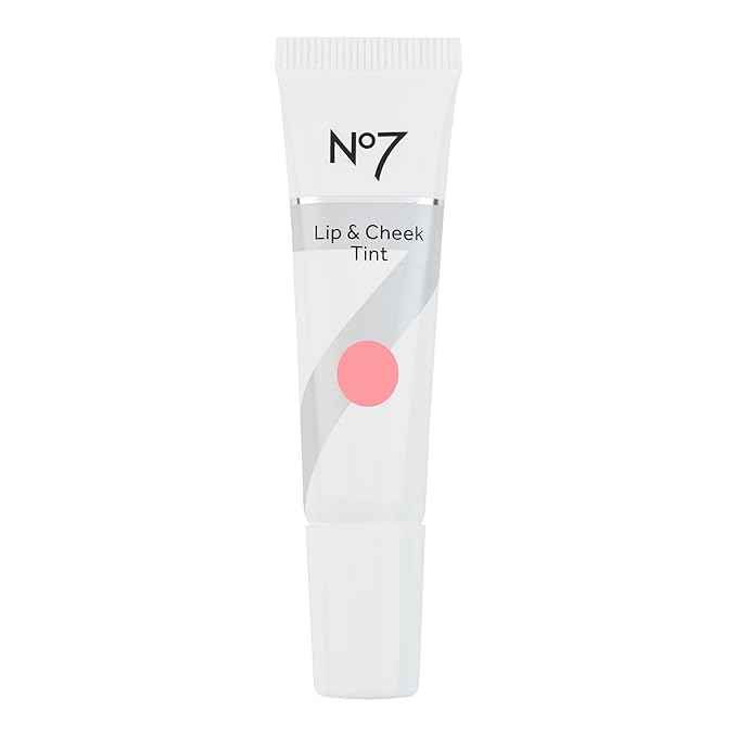 No7 Lip & Cheek Tint - Lightweight Lip and Cheek Stain for Rosy Lips & Natural Face Blush - Multipurpose Face Makeup with a Hydrating, Dewy Finish - Cherry Blossom (10ml)