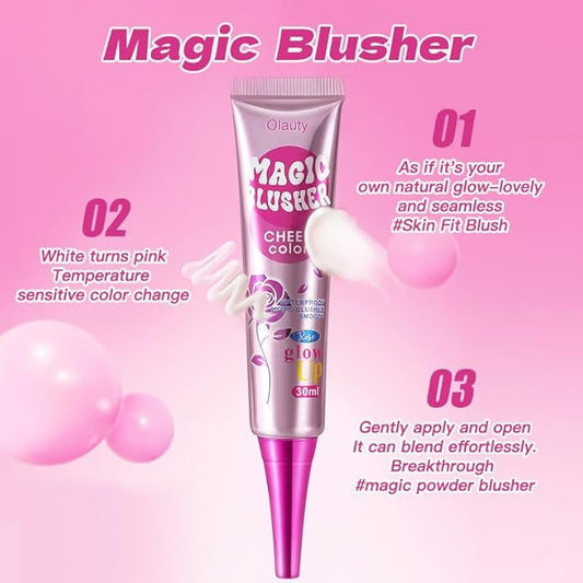 Magic Color Change Liquid Blush, Reacts to Your pH for a Unique Flattering Flush