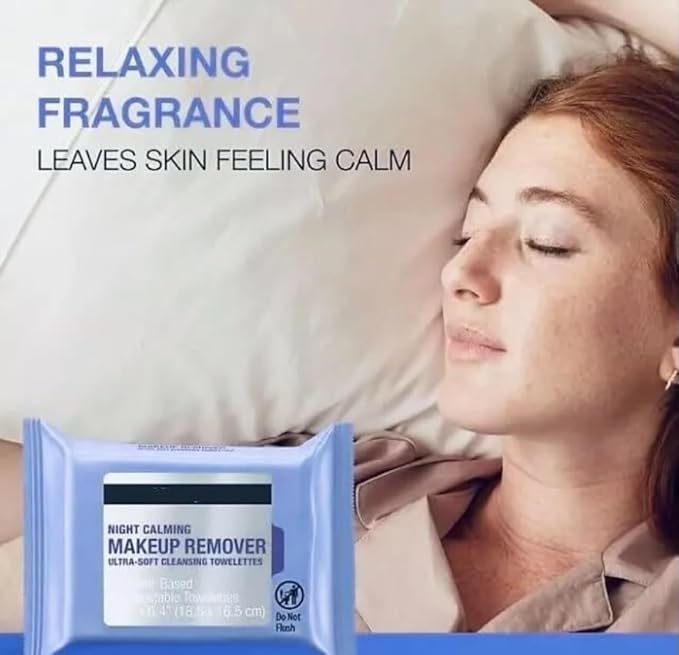 (25 ct., 5 pk.), Cleansing Makeup-Remover & Night-Calming Facial Wipes