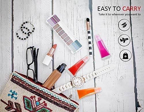 AMORIX 6pcs Empty Lip gloss Tubes Containers 15ml Black Refillable Empty Squeeze Tubes Clear Cosmetic Containers Soft Tube for Women Girls DIY Lip Gloss Cosmetics