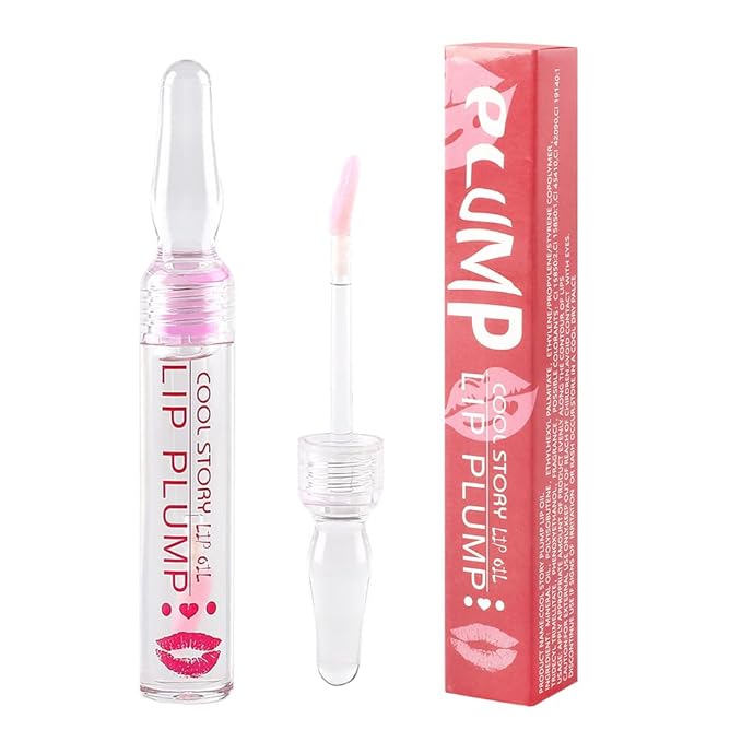 COOL STORY Lip Fuller Gloss, Moisturizing Hydrating Lip Serum, Fuller Lip Care, Lip Plumping Oil for Women Clear