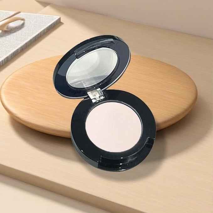 Monochrome Matte Highlighting Pressed Powder | 2025 Trend Silky-Soft, Long-Lasting Brightening & Setting Powder, Multipurpose Face Eye Shadow makeup, Oil-control Natural Finish | Talc-Free (02#-B)