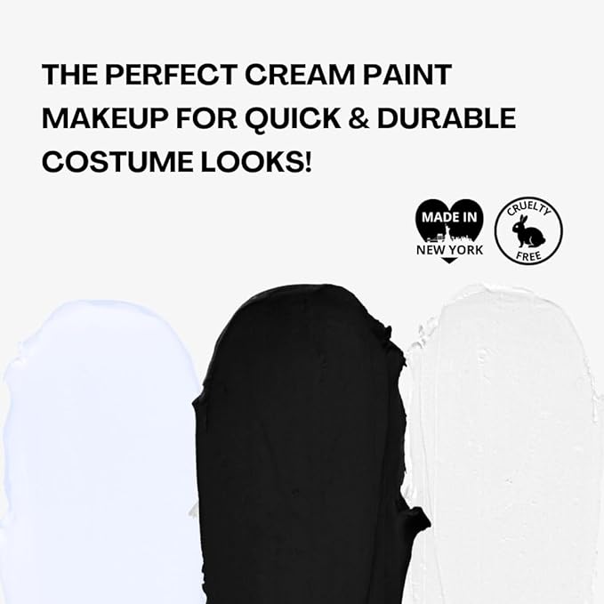 Mehron Makeup Tri-Color Character Makeup Palette | Halloween, Special Effects and Theater Cream FX Palette | Face Paint .7 oz (20 g) (Skeleton)