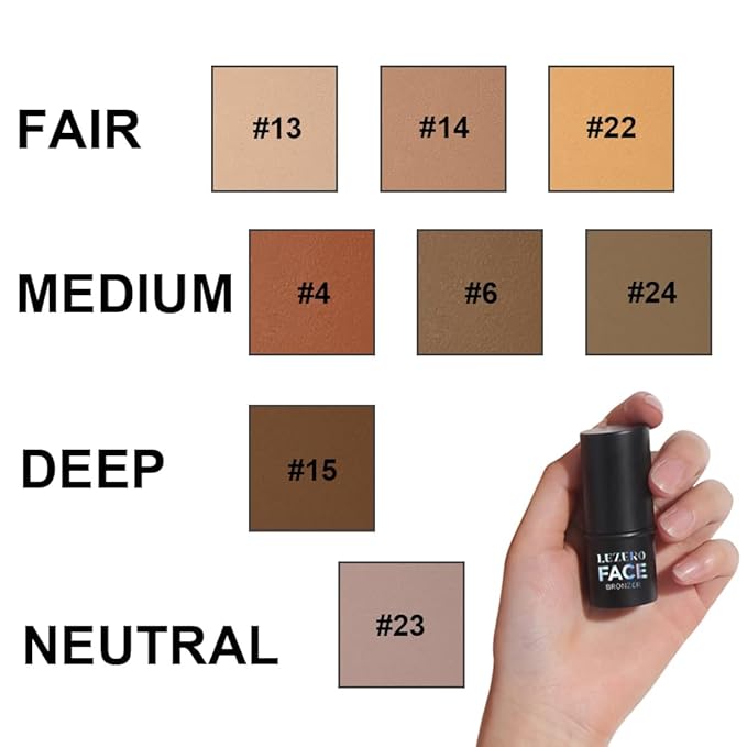 Cream Bronzer Stick, Multi-use Contour Stick for Face Shaping, Matte Finish Beauty Wand for Sculpt the Face, Easy to Apply, Longwear, Waterproof, Buildable and Blendable Color (#22, 1PC)