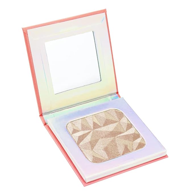 Highlighter Makeup Palette,holographic packaging with Mirror Cosmetics Vegan, Cruelty Free and Hypoallergenic 6 color Pigmented Face (Highlighters-03)