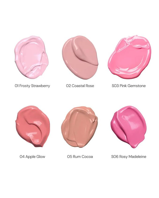 Flower Knows Strawberry Cupid All Day Glow Liquid Blush,Water- & Sweat-Resistant Blush for Cheeks,Blendable Dewy Finish with Hydrating Formula (01 Frosty Strawberry,0.25 Fl Oz)