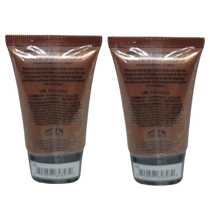 Pack of 2 NYX Born to Glow! Liquid Illuminator, Sun Goddess LI04