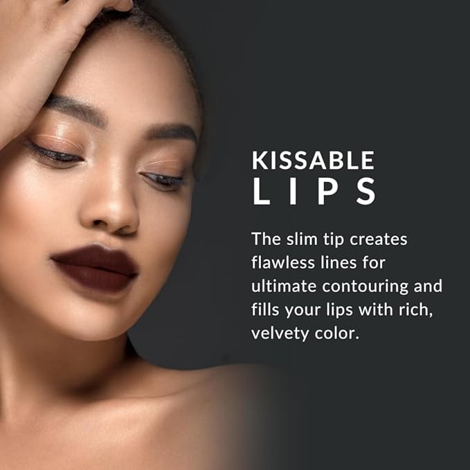 Luxury Lip Pencil by Flori Roberts, Retractable Lip Liner and Filler, Vibrant Lip Makeup for Women of Color or Deeper Skin Tones