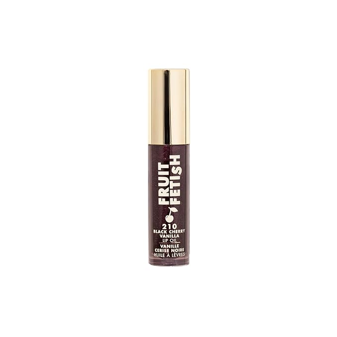 Milani Fruit Fetish Lip Oil with Vitamin E for Instant Hydration, Fruit Extract Infused Lip Treatment and Moisturizing Lip Gloss - Black Cherry Vanilla