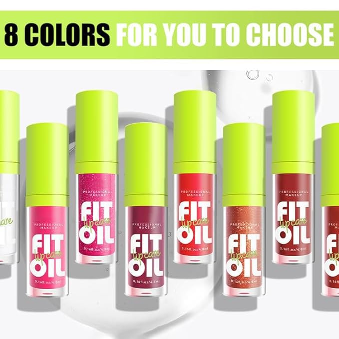 8 Colors Lip Plumping Gloss With Big Brush Head, Moisturizing Formula, Visibly Defines & Plumps Lips Repairing Lightening Lines Fresh Clear Smooth Care (# 07)