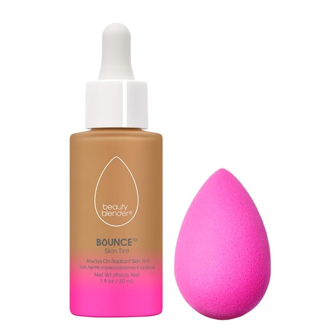 Beautyblender 12-Hour Always on Radiant Skin Tint (Medium 5) & Original Pink Beauty Blender Makeup Sponge Bundle