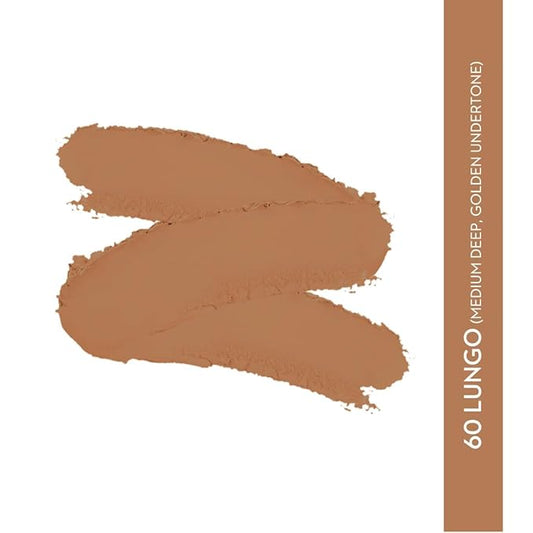SUGAR Cosmetics Ace Of Face Foundation Stick with Inbuilt Brush - 60 Lungo (Medium Deep, Golden Undertone), 12 gm Full Coverage Waterproof Matte Finish