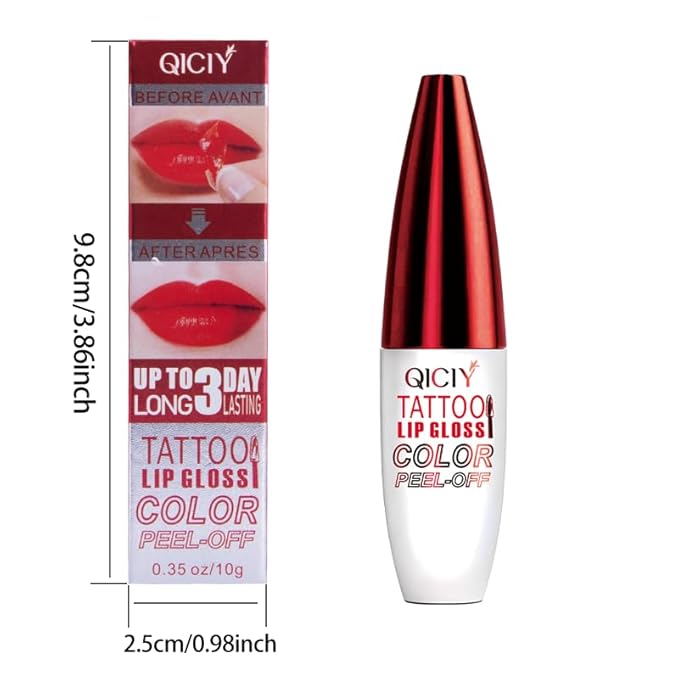 Lip Stain Peel Off, Long Lasting Matte Peel Off Lip Gloss, Waterproof and Transfer Proof lip Tint Stain, High Pigmented Lipstick Tattoo, Women Lip Makeup(#03)