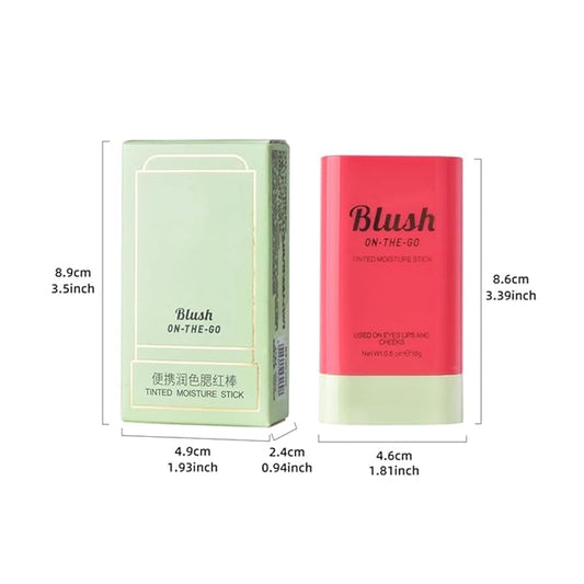 LAMUSELAND Cream Blush Stick, Multi Use Waterproof Natural Face Blush, Moisturize, Long-lasting, Pigmented & Blendable, Matte Makeup Blush Stick for Cheeks Eyes Lips (peach pink)