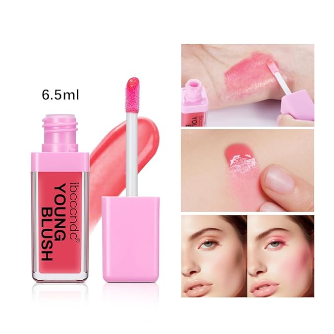 Green Color Changing Blush Oil, Liquid Blush Oil for Cheeks, Reacts To Skin’s Natural pH For Your Instant Perfect Shade, Dewy & Natural Flush Finish, Blendable Formula, For All Skin (#2 Pink)