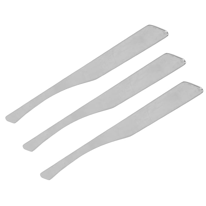 Metal Makeup Spatula, 3 Pieces Stainless Steel Makeup Spatula for Blending