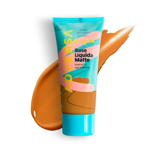 ADVERSA - Vegan Matte Liquid Foundation - Face Makeup, Full Coverage Foundation Makeup, Beauty & Personal Care - Cruelty Free, Gluten Free - 0.88 Fl oz/25g, Color 450