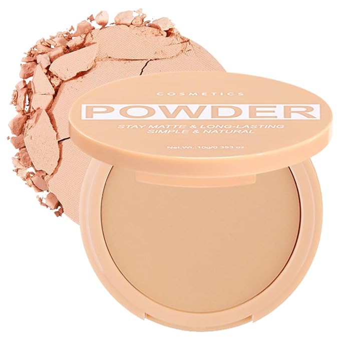 Pressed Matte Face Powder Makeup & Setting Powder for Poreless Wrinkle Blurring Contour Concealer Finishing,Lightweight,High Coverage,Shine Control (Brown-Matte-02, 1.71OZ (Pack of 1))