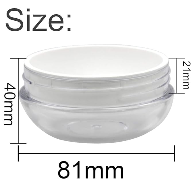 Face Powder Containers 60mL for Loose Foundation Powder or Body Powder Compatable with Joly Power Puff