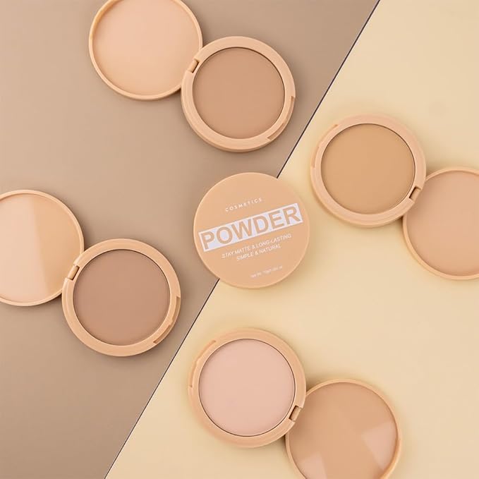 Pressed Matte Face Powder Makeup & Setting Powder for Poreless Wrinkle Blurring Contour Concealer Finishing,Lightweight,High Coverage,Shine Control (Dark Brown-Matte-04, 1.71OZ(Pack of 1))