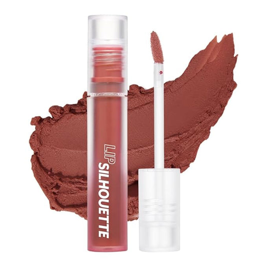 I'M MEME Matte Velvet Tint - Lip Silhouette 04 Antique Beige (Rosy Beige Shade) | Vivid Color, Long Lasting, Moisturizing & Hydrating, Light-weight, Neutral Lip Stain, 4mL