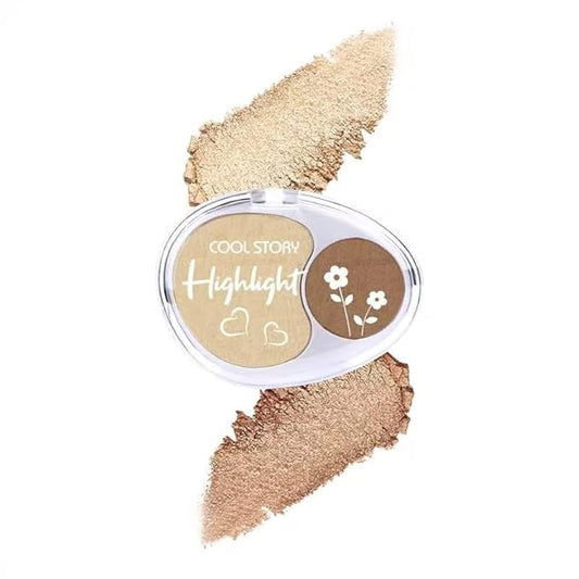 Face High Lighters Makeup Glitter Illuminator Pressed Powder Luminizers Eyeshadow Palette Powder for Face Body Cheek Skin 2#