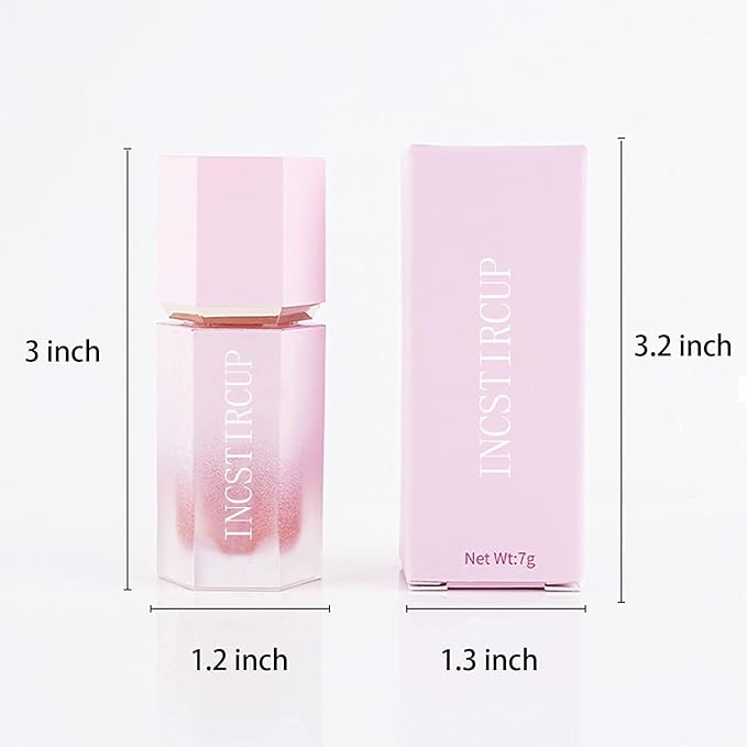 Soft Cream Liquid Blush, Creamy Liquid Blush Makeup with Cushion Applicator for Cheeks, Lip, Eyes, Buildable Pigment, Weightless, Long-lasting, Dewy Finish, Smudge Proof, Natural-Looking (03#)