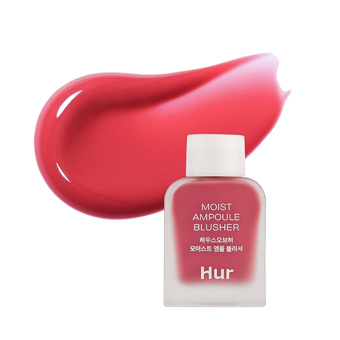 Moist Ampoule Blusher with 50% Moisture Essence | Hydrating & Long-Lasting Blush | 0.33 fl. oz. (9 Shades) - Deep Plum