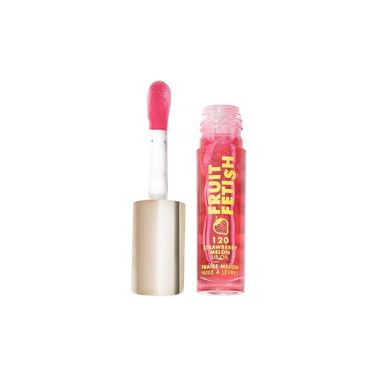 Milani Fruit Fetish Lip Oil with Vitamin E for Instant Hydration, Fruit Extract Infused Lip Treatment and Moisturizing Lip Gloss - Strawberry Melon
