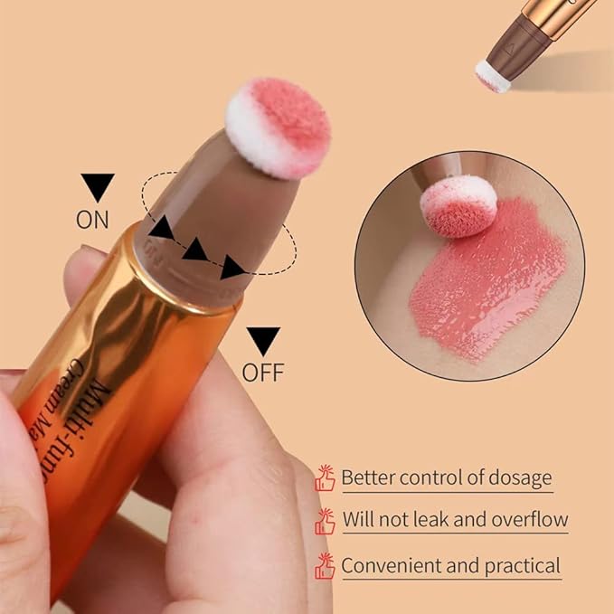 Multi functional cosmetic pen Liquid highlight powder blusher cosmetic pen Face makeup (02#)