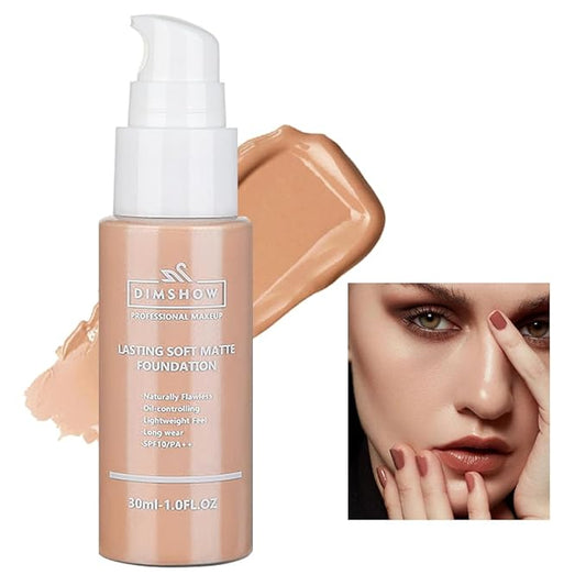Flawless Matte Liquid Foundation Makeup, Vegan & Cruelty-Free, Liquid Oil-Free Foundation Face Makeup for Combination & Oily Skin, Longwear Medium-Full Coverage (05, 30ml)