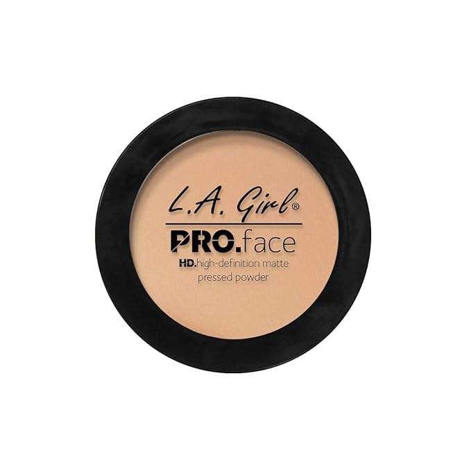 L.A. Girl Pro Face HD Matte Pressed Powder, Nude Beige, 0.25 Ounce (Pack of 3) (GPP605)