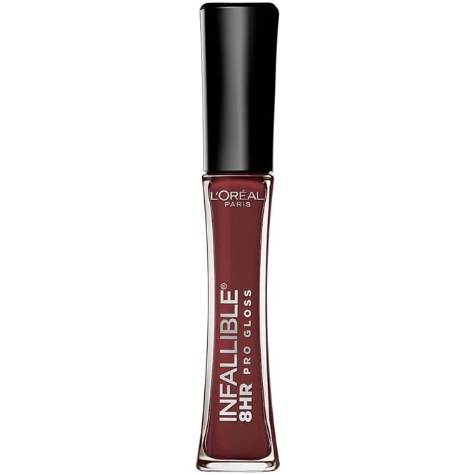 L’Oreal Paris Makeup Infallible 8 Hour Hydrating Lip Gloss, Raisin, 0.21 Fl Oz