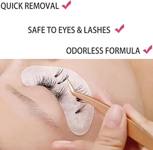 Cream Eyelash Extension Remover 10g Low Irritation for Sensitive Skin, Eyelash Glue Remover Removal Fast Dissolution Lash Tech Supplies for Professional and Salon Use Only (Peach)