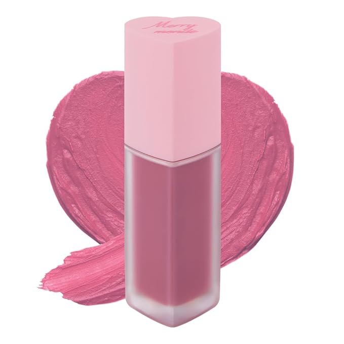 Cherry Heart Mega Tint – High-Pigment, Smudge-Proof Korean Lip Tint for All-Day Wear (10 Dusty Pink, 1 Count)