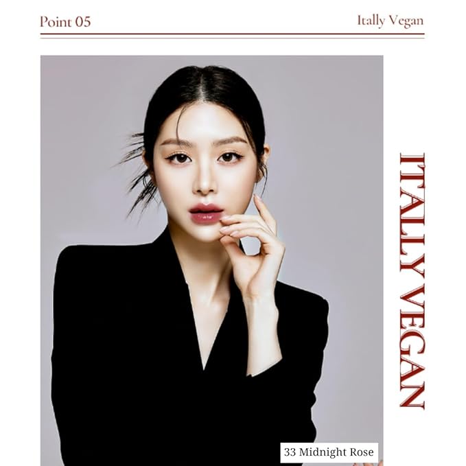 VINNE Plumping Glow Tint Lip Balm: Makeup Vegan-Certified by Italy's V-LABEL, 5-in-1 Function with (Intense Cherry)