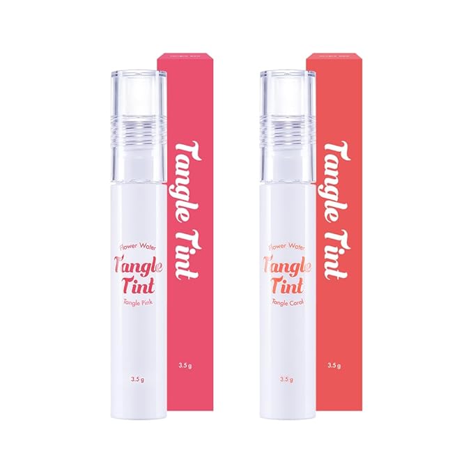 BEAUTY PEOPLE Long Lasting Flower Dew Water Lip Tint with Vitamin-Packed Fruit Extracts for Hydrated Lip Stain (Pink, Coral 7ml)