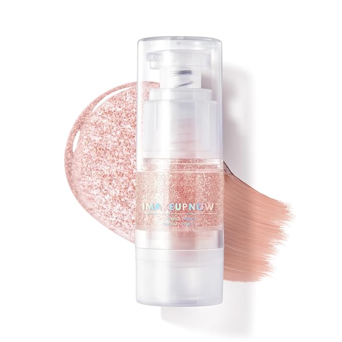 Primer, 2 in 1 All Day Hydration And Color Corrector Primer for Face Dry Skin Before Makeup, Lightweight, Tackle Dryness and Flaking with Dewy Look, Pink - Ultimate Light Up