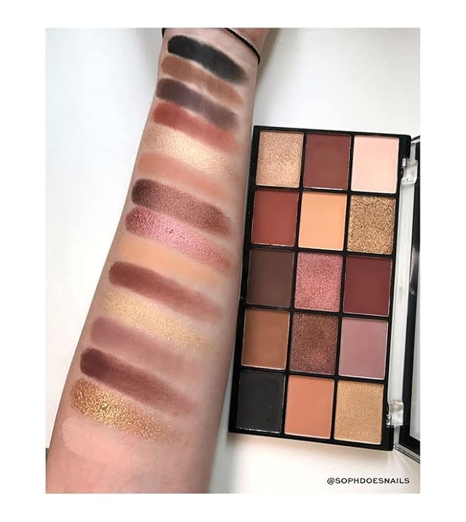 Revolution, Reloaded Eyeshadow Palette, Highly Pigmented, Matte & Shimmer Finishes, 15 Shades, Iconic 3.0, 0.58 Oz