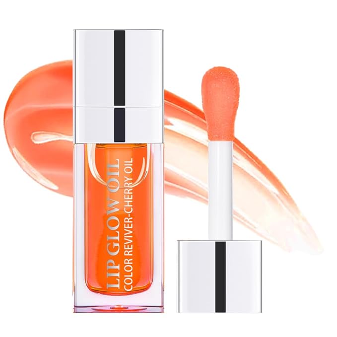 Hydrating Lip Glow Oil, Moisturizing Lip Glow Oil, Lip Plumper Gloss, Transparent Lip Gloss, Lip Oil, Plumping Lip Oil, Lip Balm, Tinted Lip Balm Lip Care (Coral)